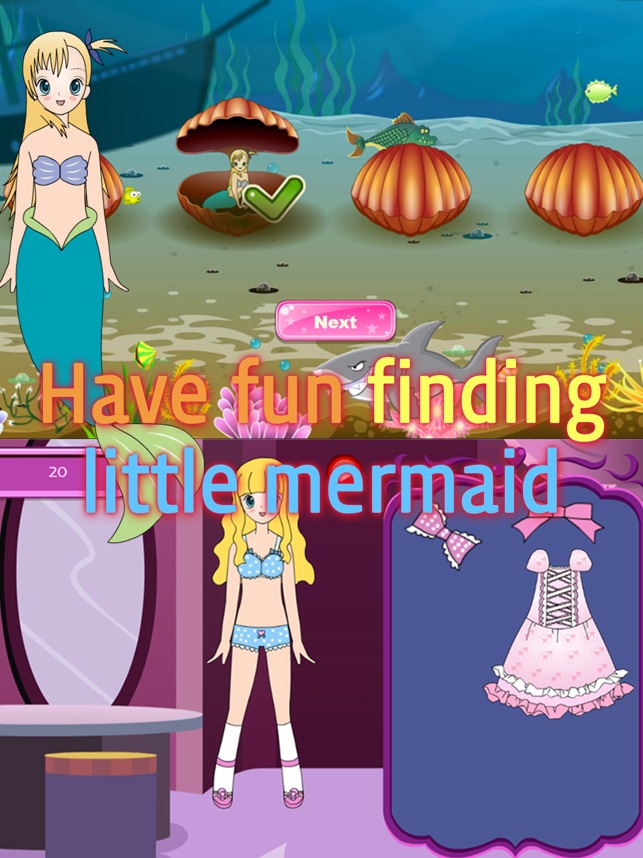 Little Mermaid finding game