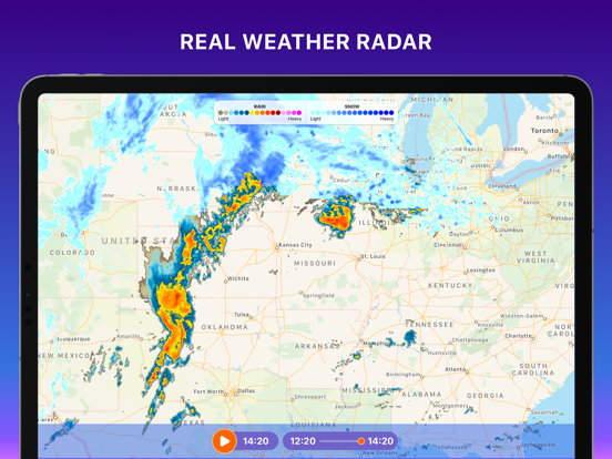 Regenradar - weerkaarten iPad app afbeelding 6