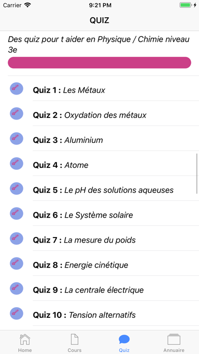 How to cancel & delete Cours de Chimie from iphone & ipad 3