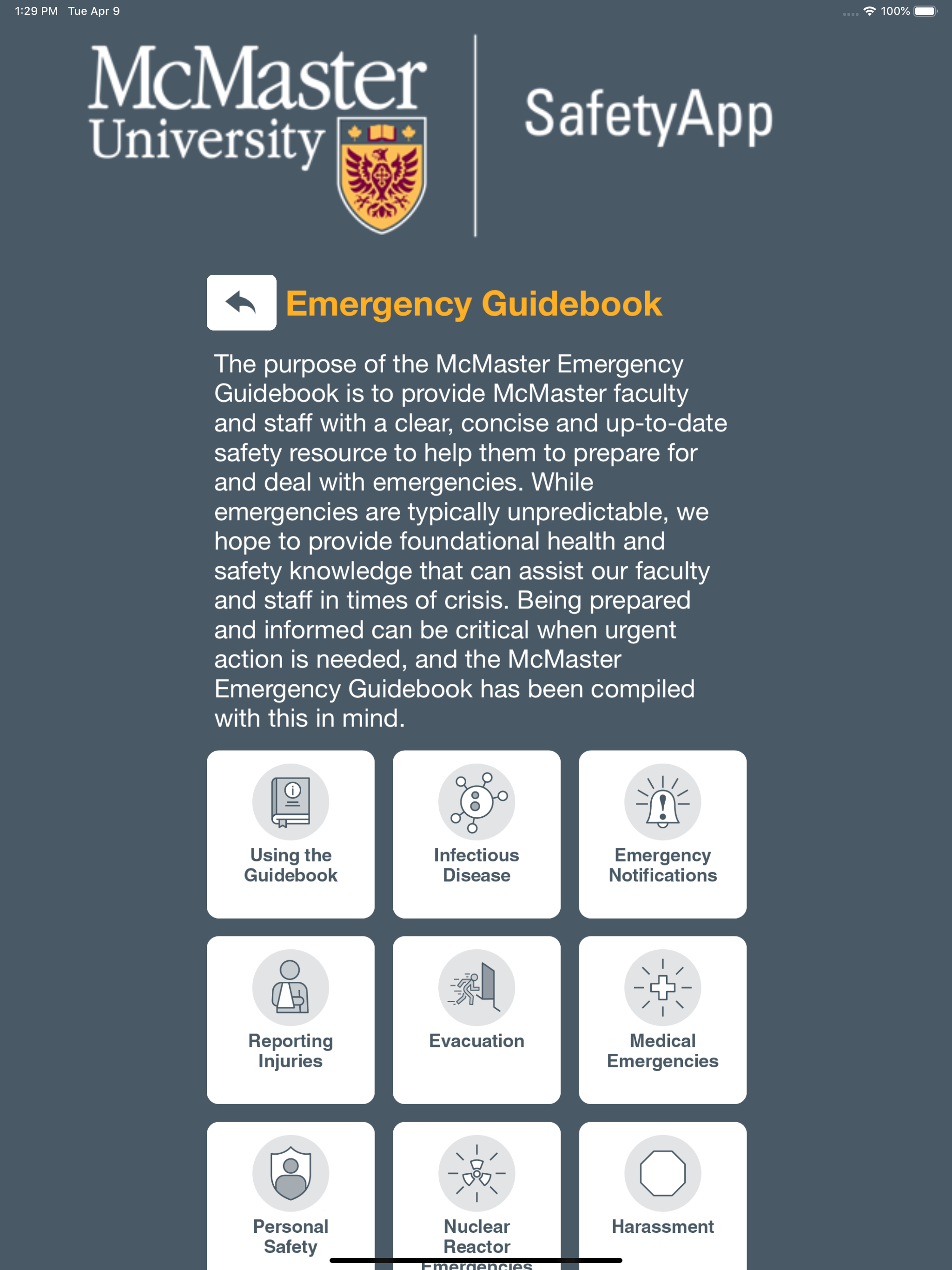 McMaster SafetyApp screenshot 14