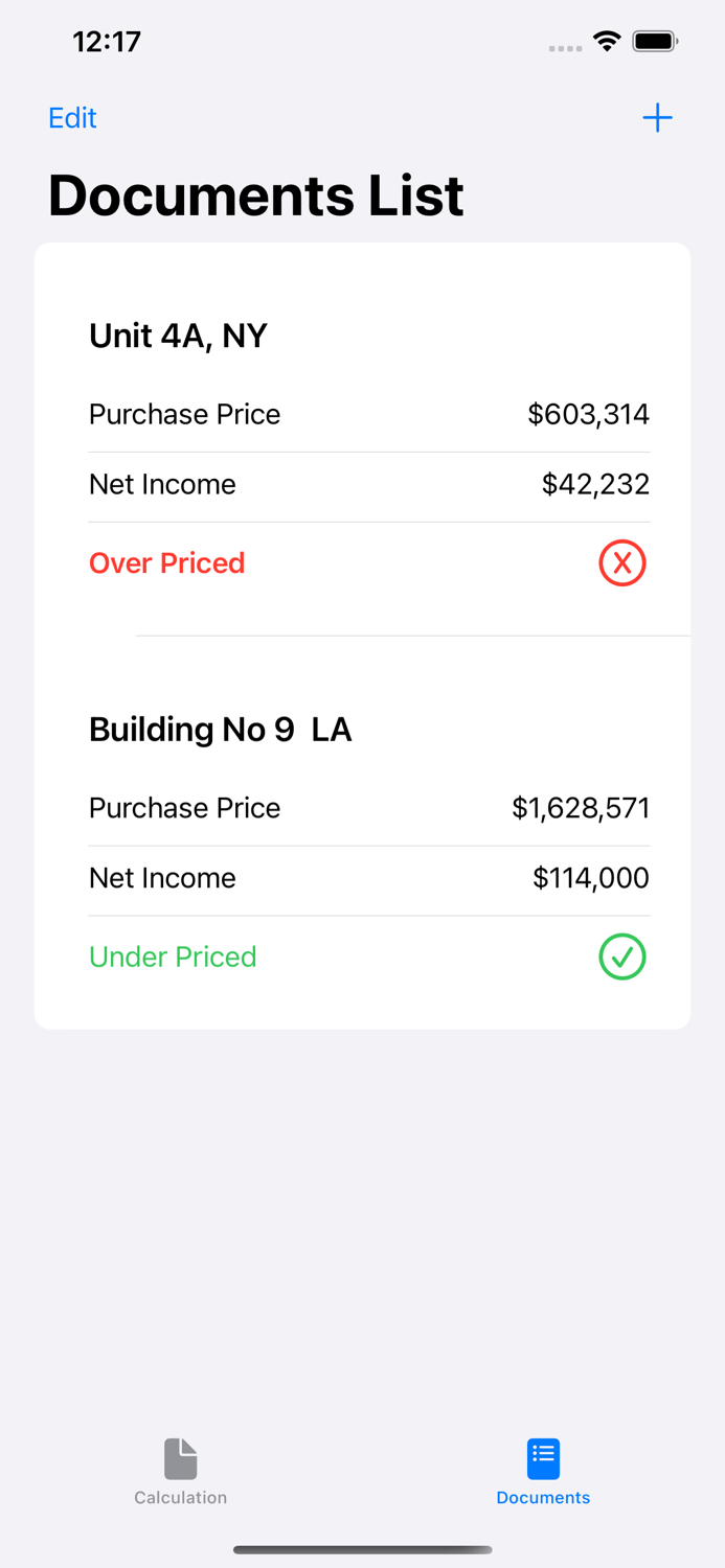 Real estate investing Calc