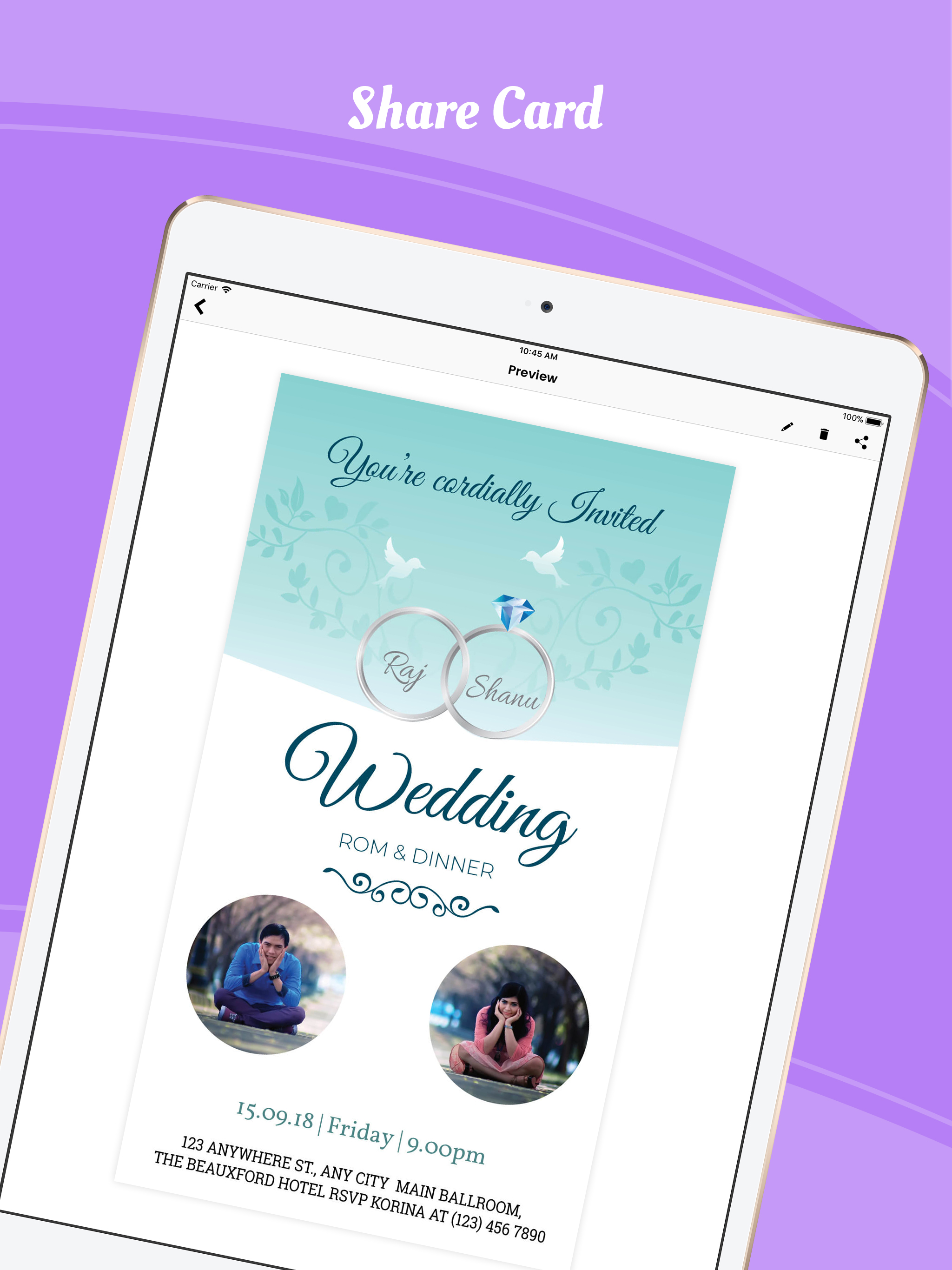 Wedding & Anniversary Card