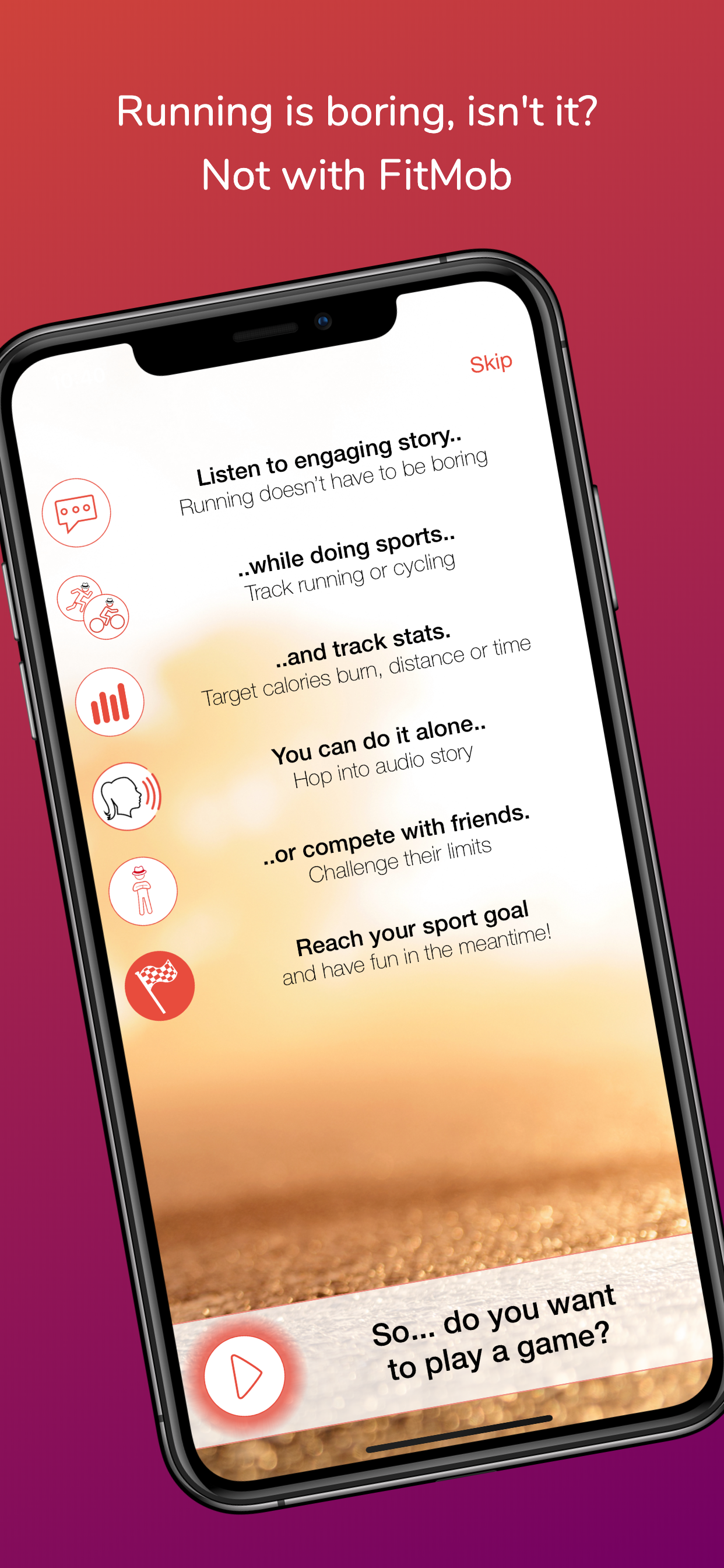 FitMob fitness audio mob game