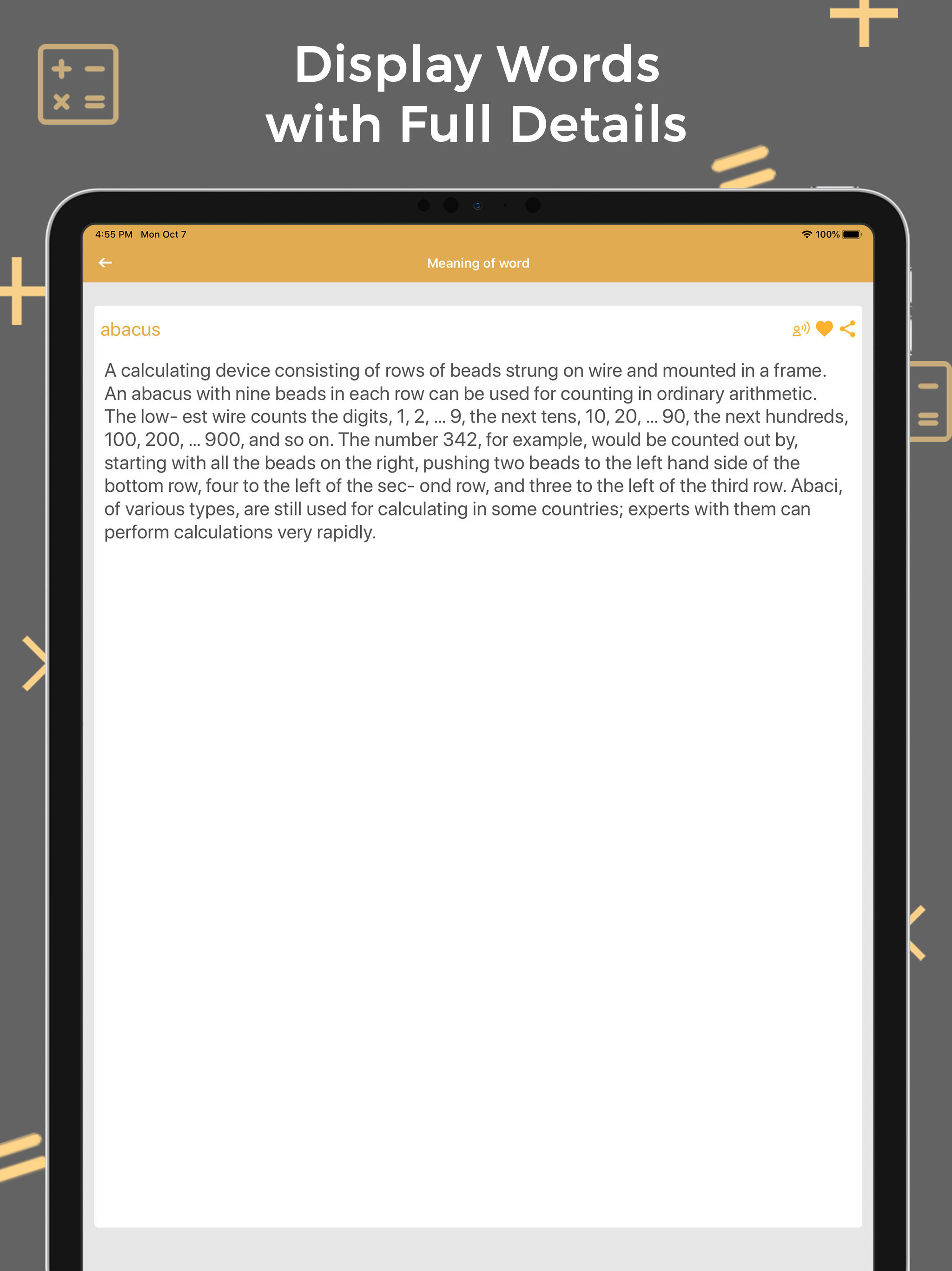 Maths Dictionary Offline
