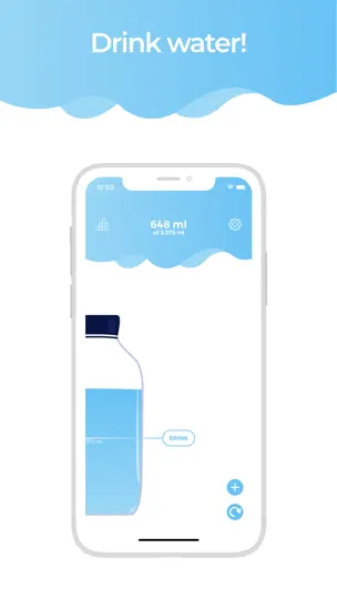 Captura de pantalla de Water Reminder And Tracker en iPhone 1