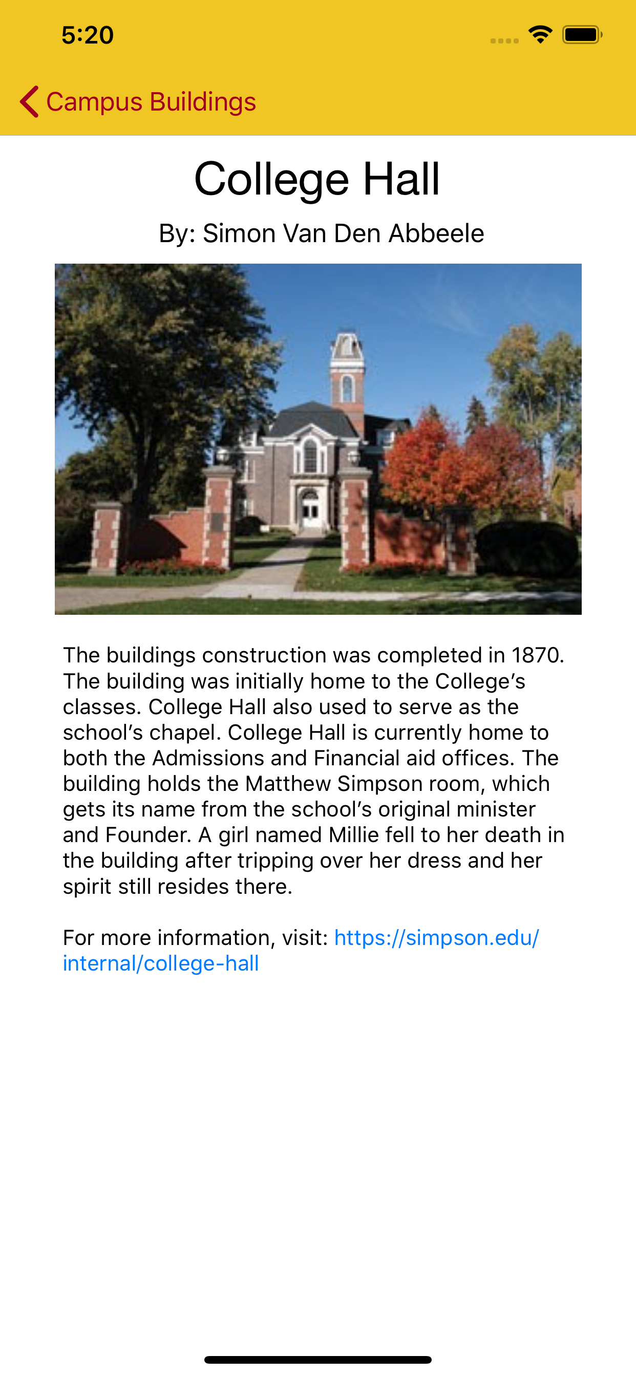 Simpson College Tour screenshot 5