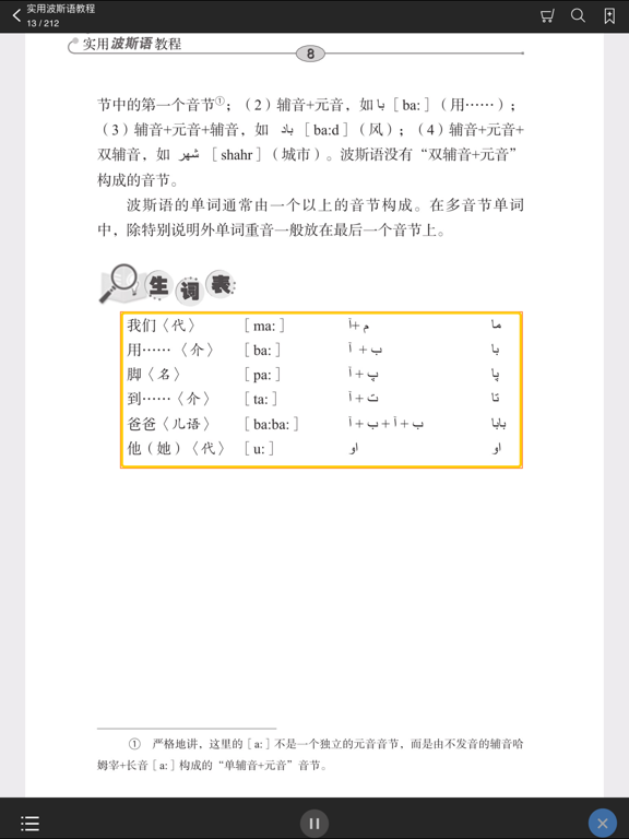 实用波斯语教程 iPad screenshot
