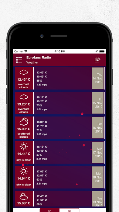 Eurofans Radio Screenshot