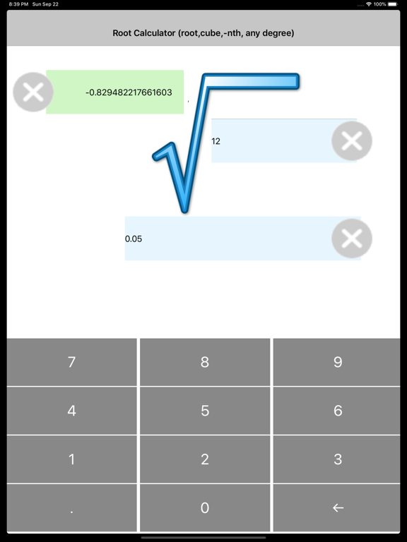 Screenshot #4 pour Root of any degree Calculator