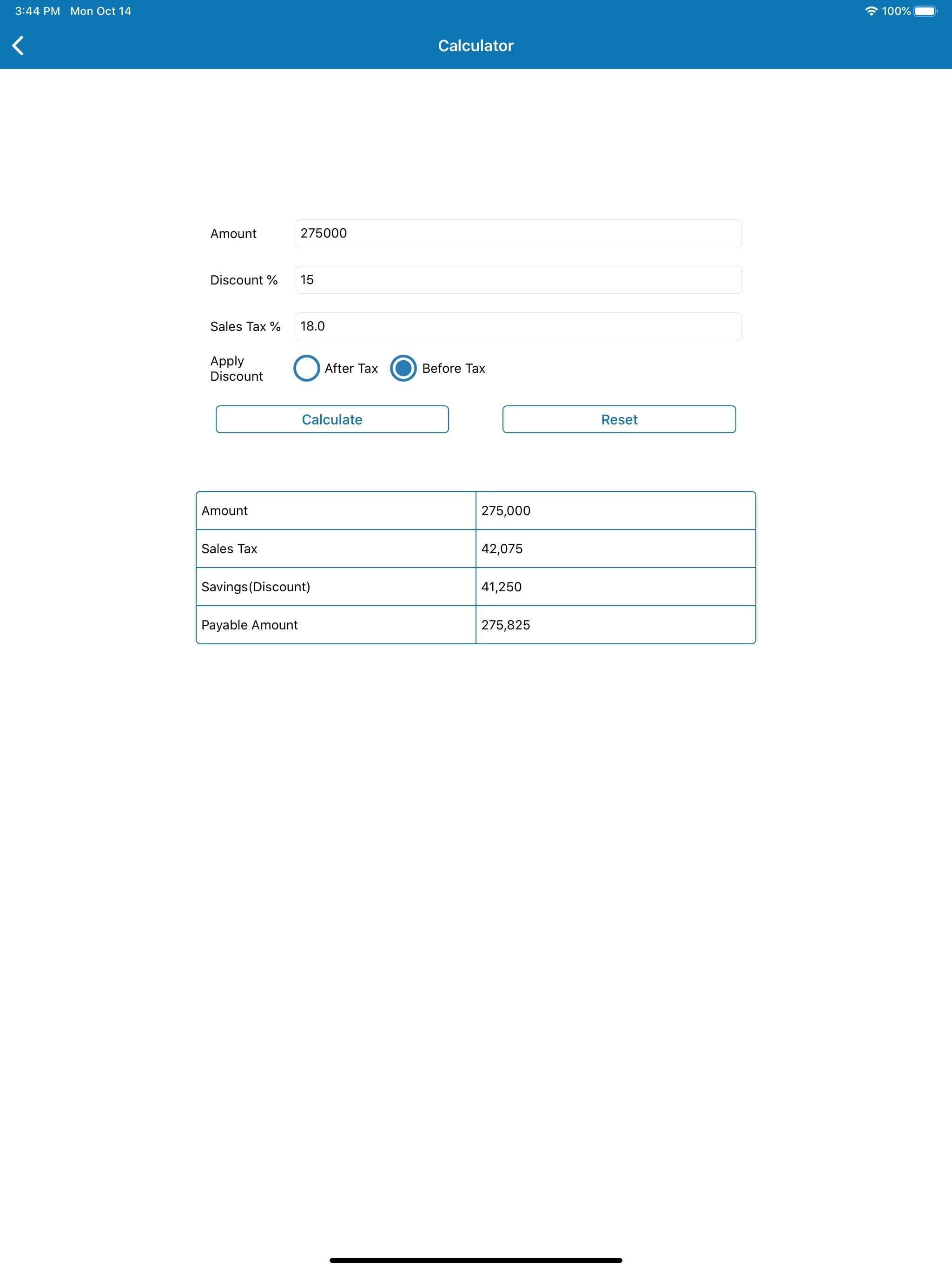Discount Calculator - SalesTax