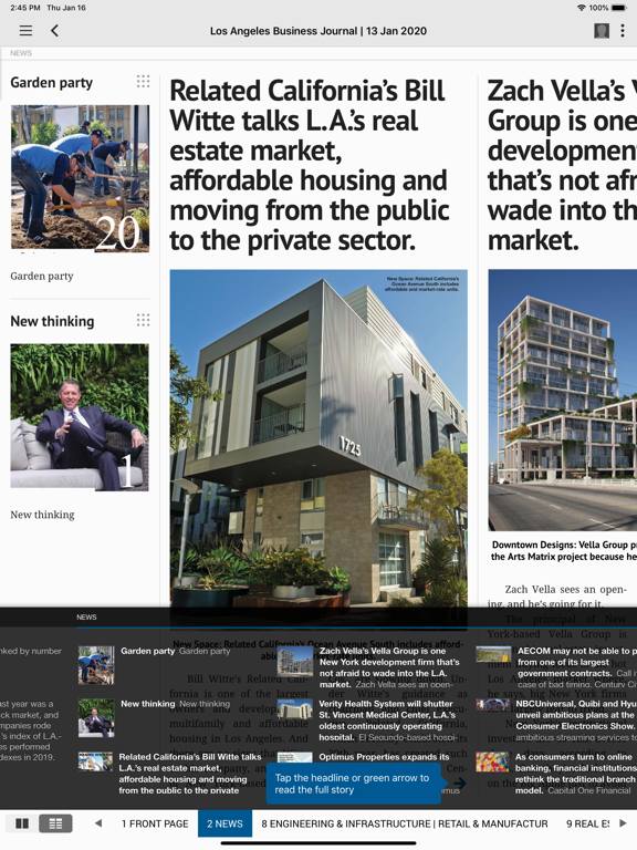 LA Business Journal iPad screenshot 6 - News app