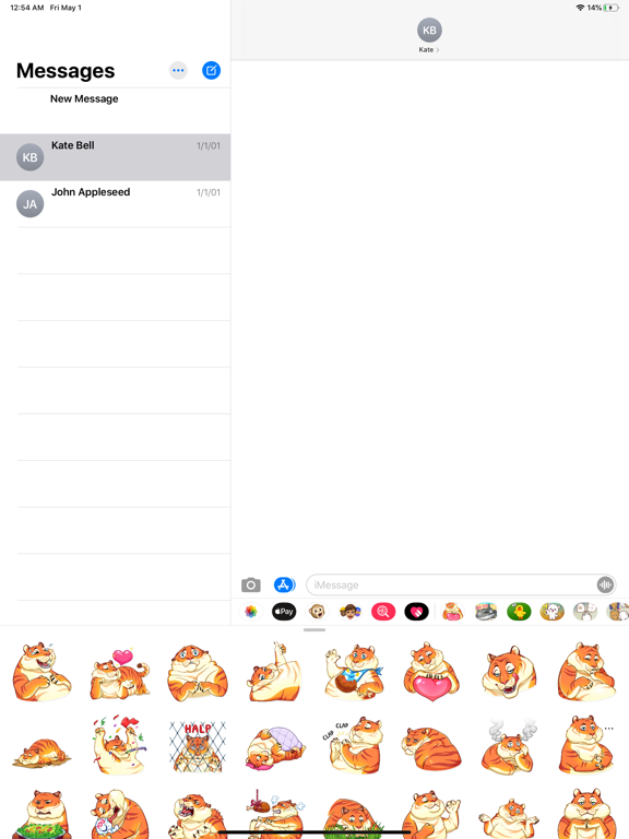 Screenshot #5 pour Adorable Tiger Stickers HD