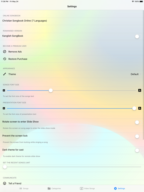 Kannada Christian Songs iPad screenshot 9 - Book app