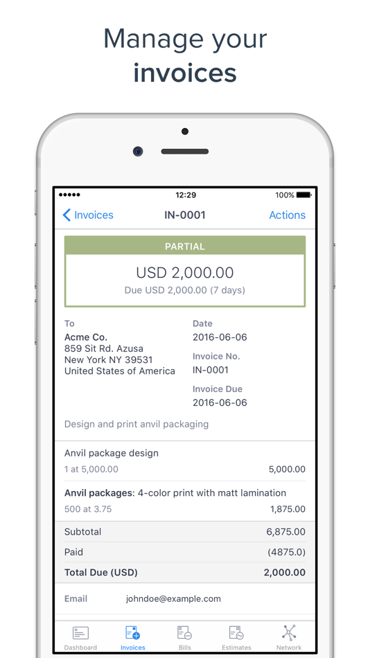 #2. Hiveage Invoicing (iOS) 由: Hiveage Inc.
