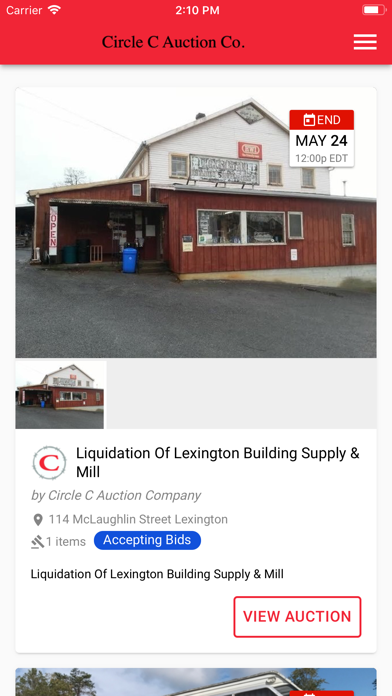 Circle C Auction Screenshot