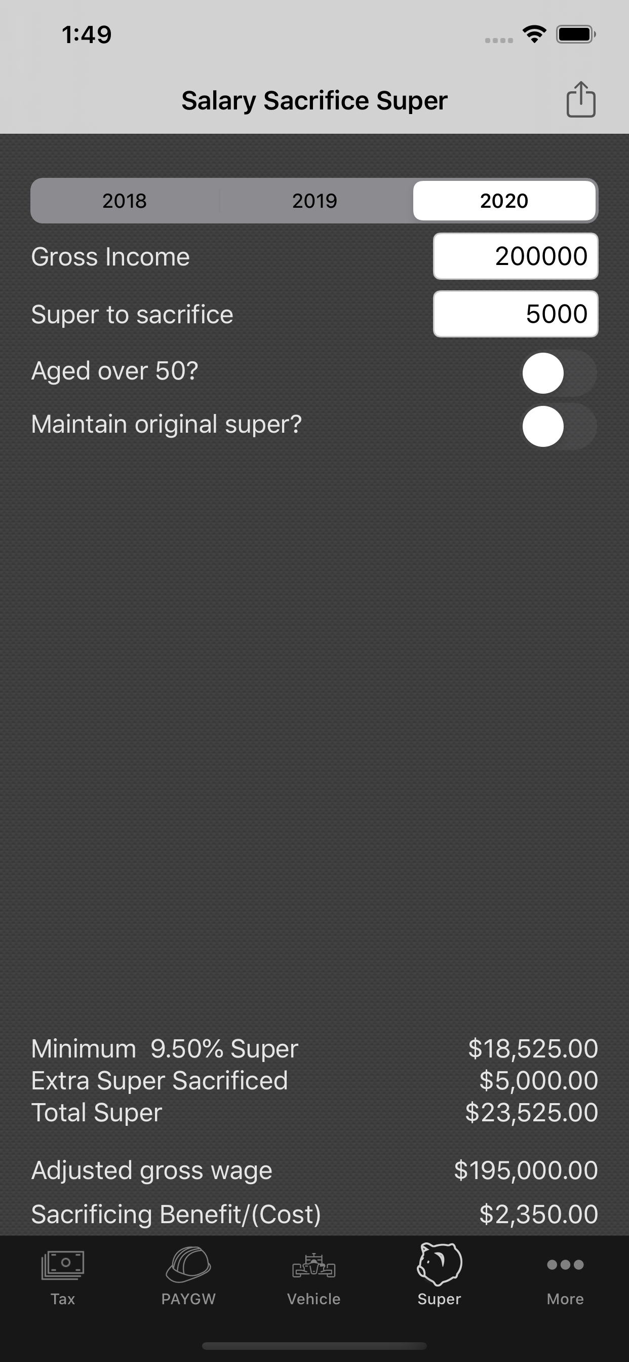 my Tax Calculator Australia screenshot 8