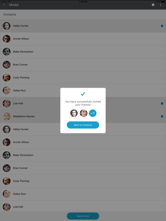 Telerik UI for Xamarin Samples iPad screenshot 8 - Productivity app