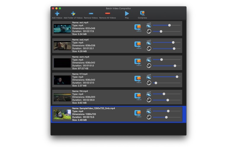 Screenshot #2 pour Batch Video CompreXor