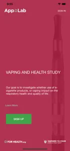 Vaping and Health Study screenshot #1 for iPhone