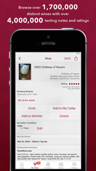 Corkz: Wine Reviews and Cellar Screenshot