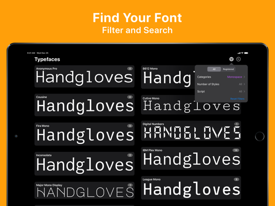Open Face - Register Fonts iPad screenshot 4 - Utilities app
