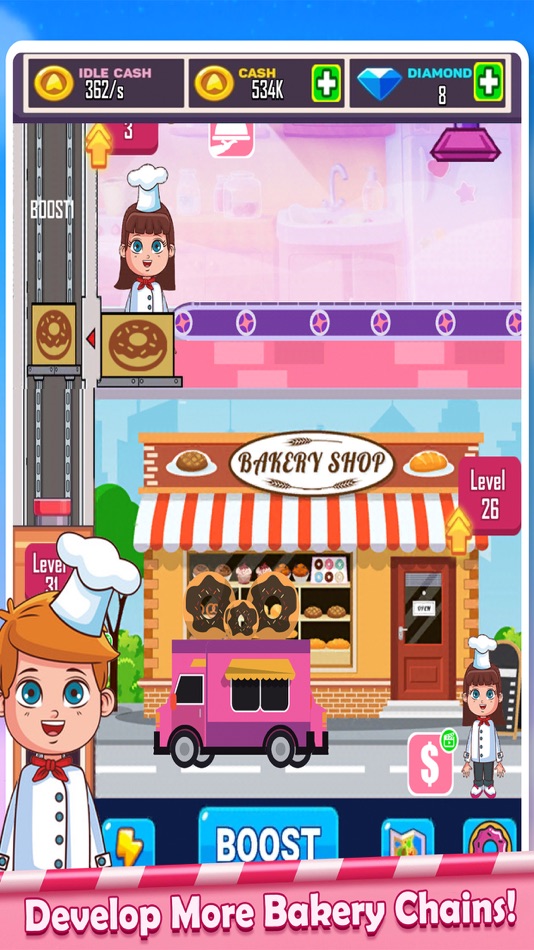 #3. Cooking Idle Donut Baking Game (iOS) 由: Muhammad Farhan