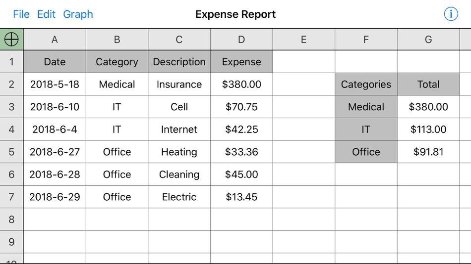 #5. Utility Spreadsheet (iOS) 由: Luminant Software, Inc