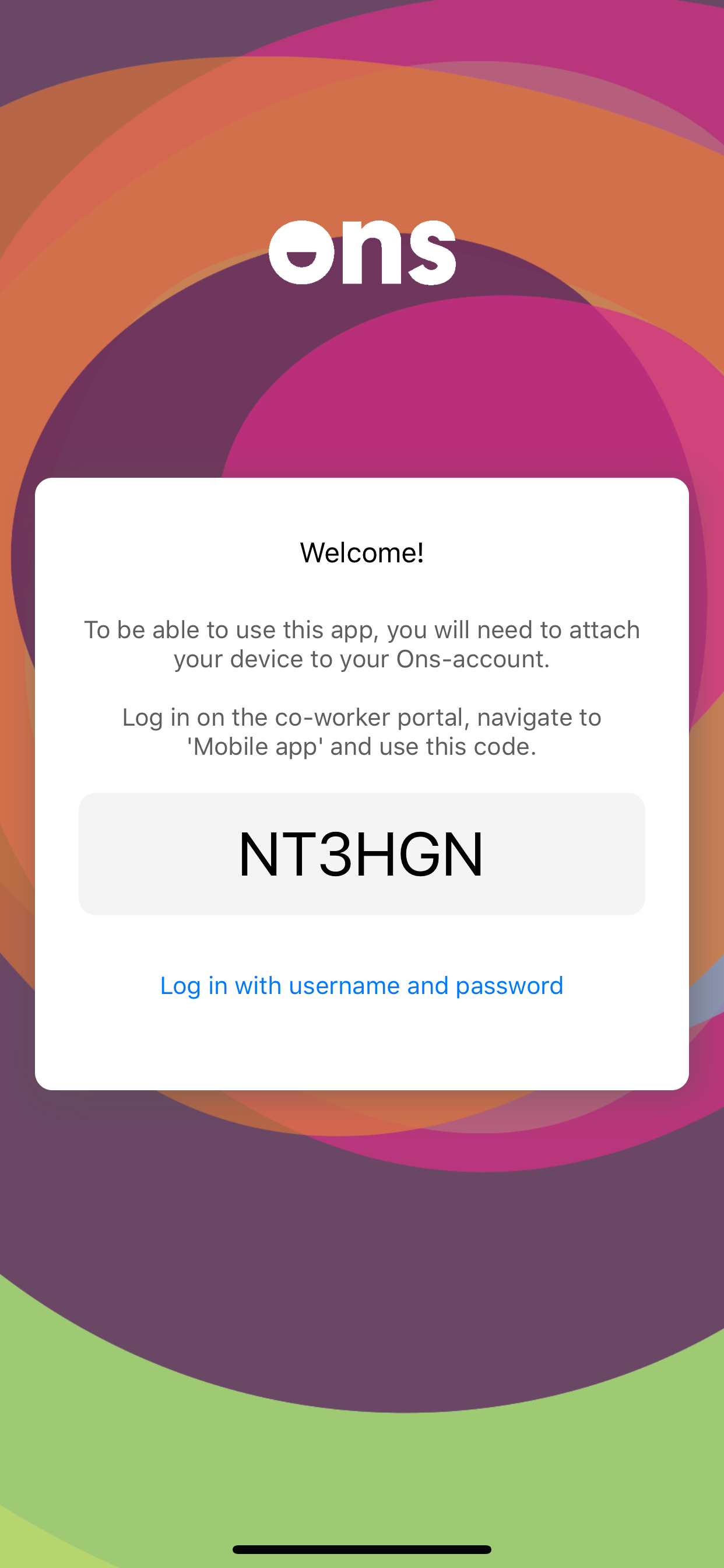 Ons Toegangscode