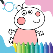 儿童画画游戏：填色与自由绘画