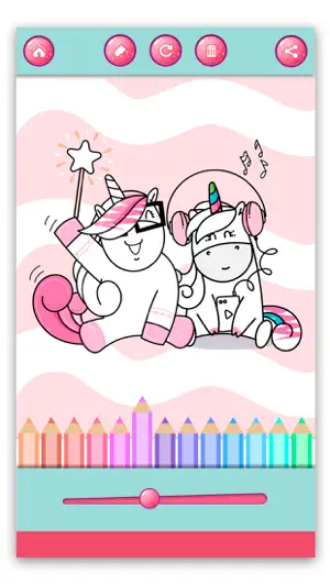 Unicorns – pony coloring book screenshot 4