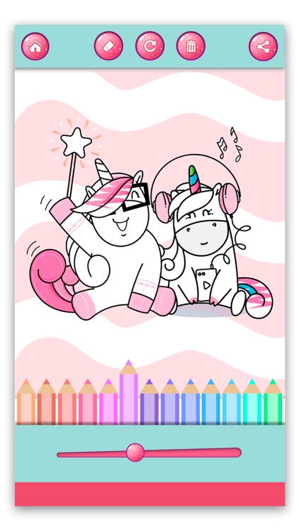 Unicorns – pony coloring book screenshot-3