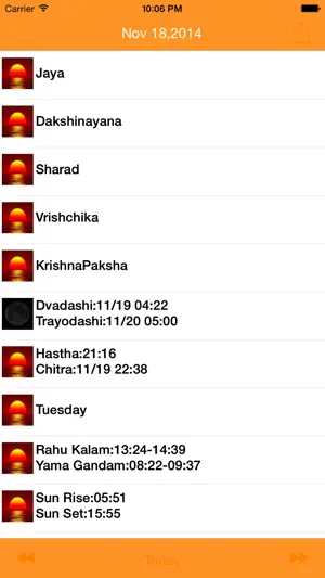 Hora! Panjangam Calendar screenshot 1
