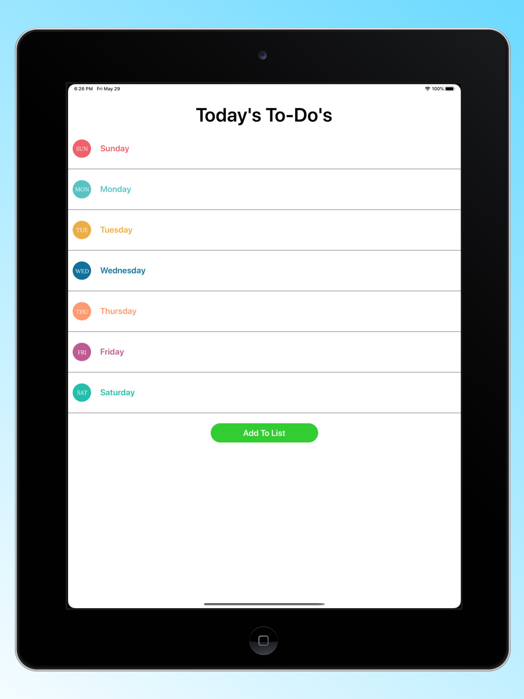 Today's To-Do's