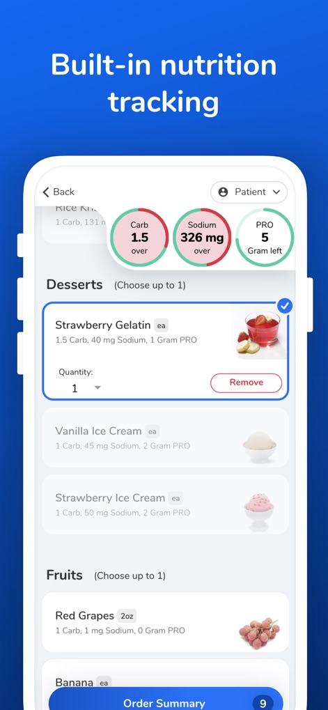 CBORD Patient - Food & Drink App | MWM