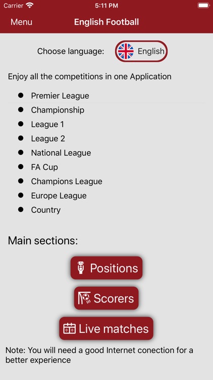 English Soccer live