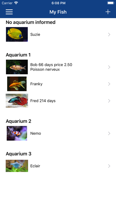 Aquarium Manager Screenshot