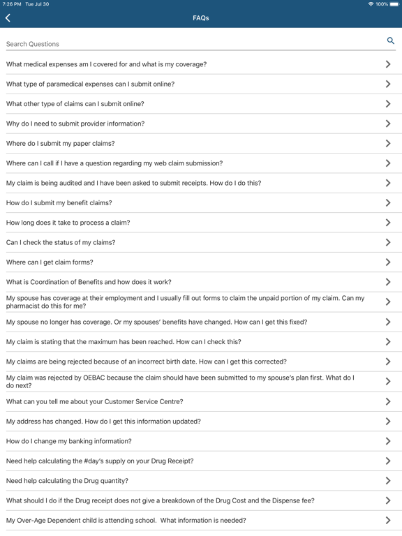 OEBAC Mobile iPad screenshot 4 - Medical app