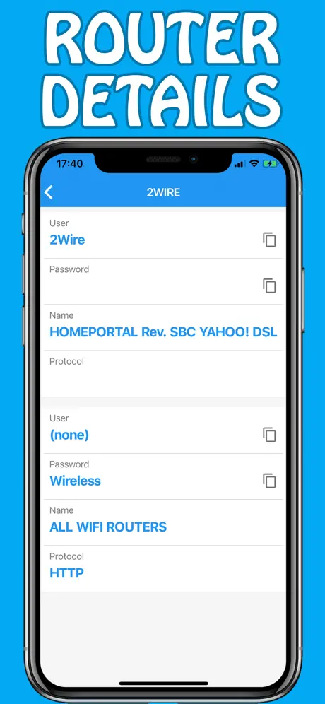 Wifi Contraseña y info IP