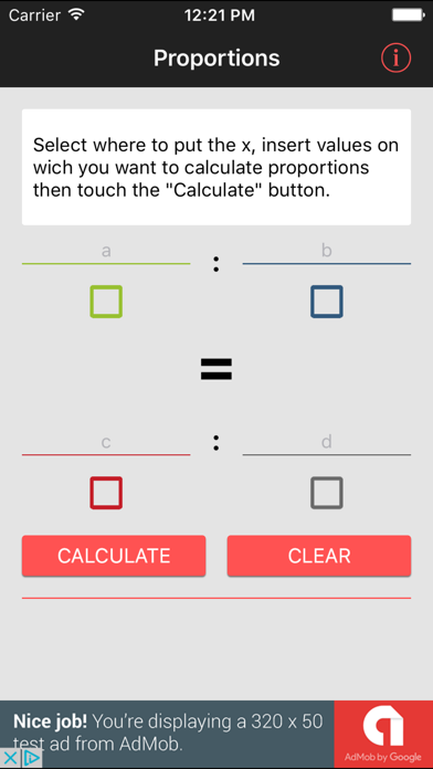 Proportions App Screenshot