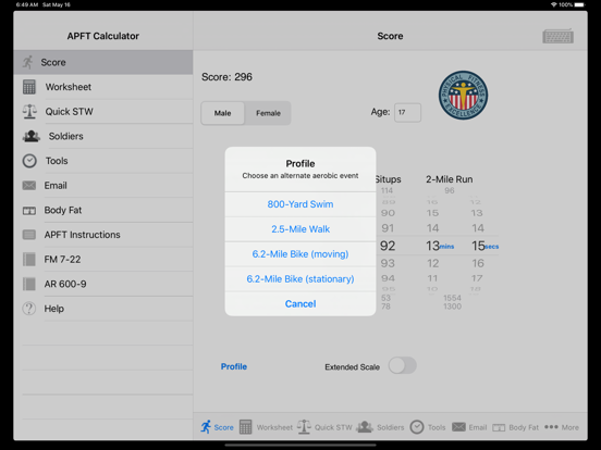 Screenshot #6 pour Army Fitness APFT Calculator