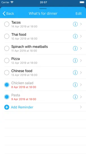 Capture d'écran de Easy Reminders sur iPhone 4