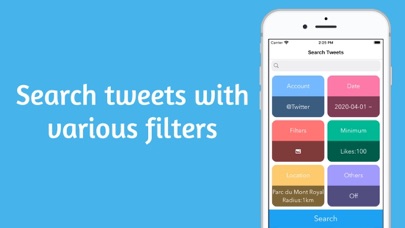 Screenshot #1 pour TwiSearcher - Search Twitter