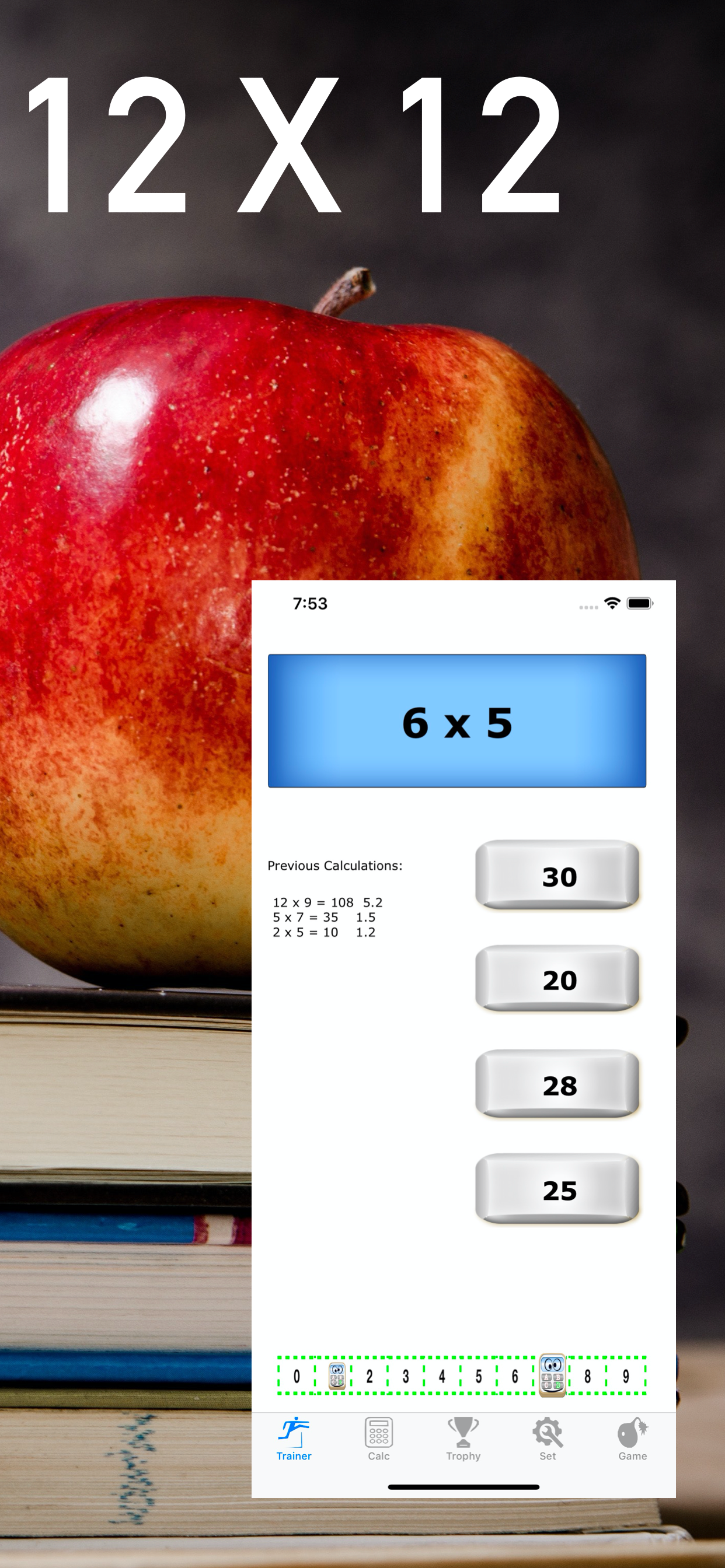 12x12 calculation tables