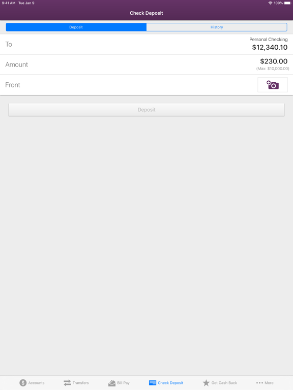 BankFive Mobile iPad screenshot 7 - Finance app