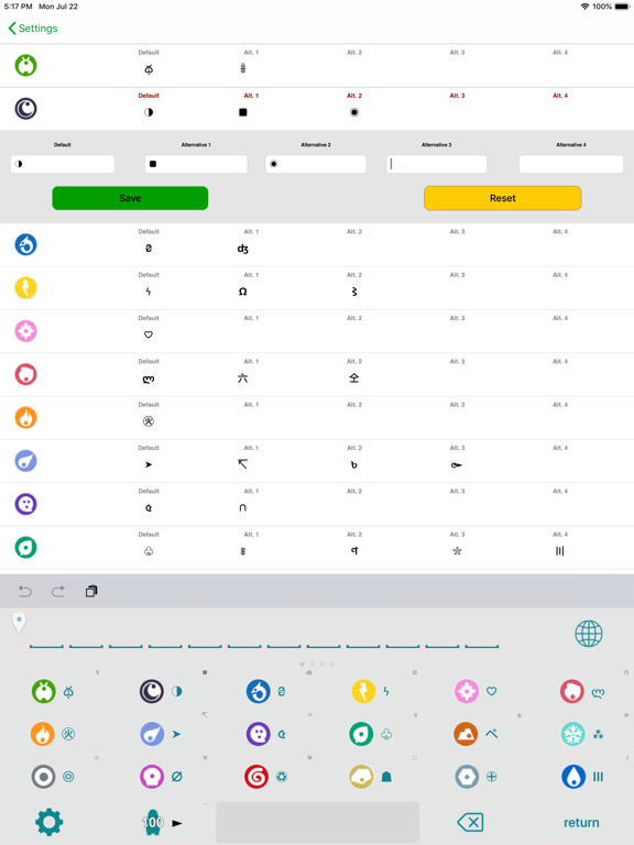 Pokéyboard iPad screenshot 5 - Utilities app