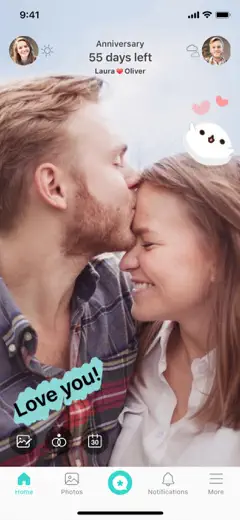 Between, Couples Love Tracker: Screenshot 1 von 5