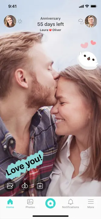 Between, Couples Love Tracker: Screenshot 1 von 5