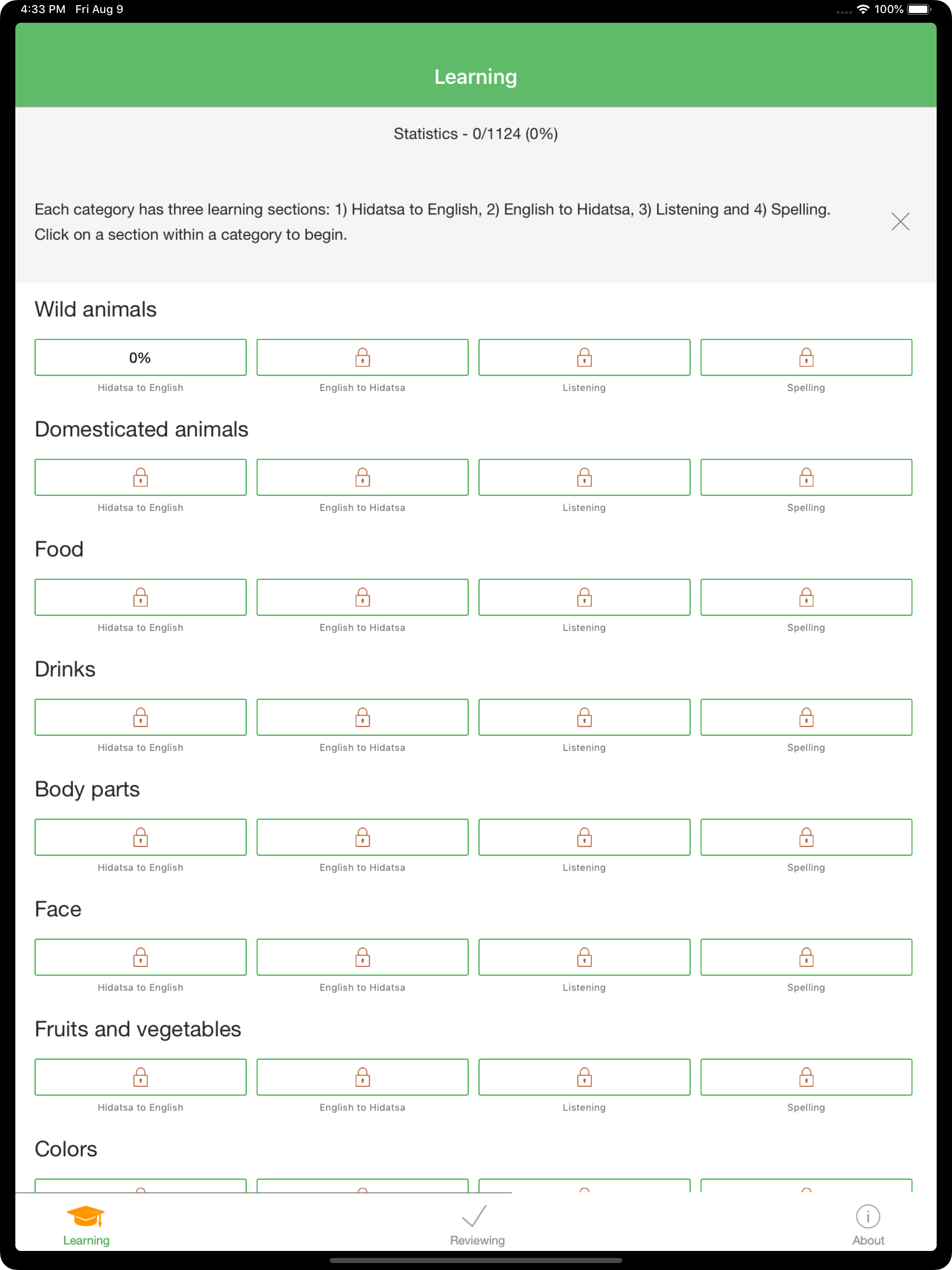 Hidatsa Vocab Builder