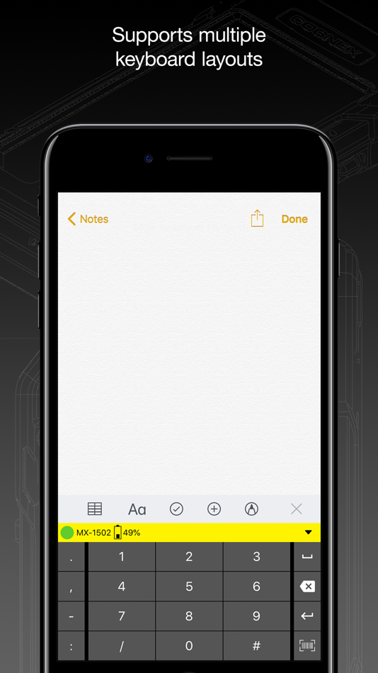 #2. MX Keyboard (iOS) 来自: Cognex Corporation