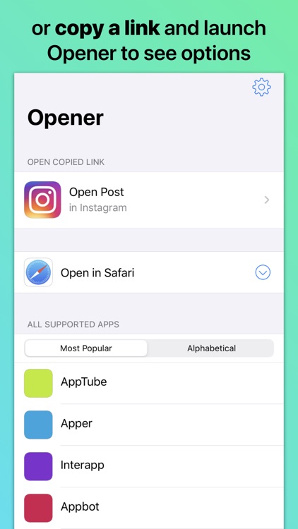 Opener ‒ open links in apps